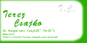 terez csajko business card